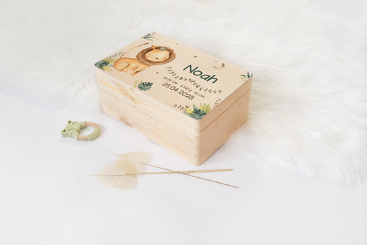 Erinnerungsbox Baby Personalisiert - Farbdruck - Geschenkfreude