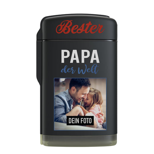 Feuerzeug mit Druck - Bester Papa der Welt Feuerzeug bedrucken lassen - Foto - Geschenkfreude