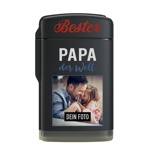 Feuerzeug mit Druck - Bester Papa der Welt Feuerzeug bedrucken lassen - Foto - Geschenkfreude