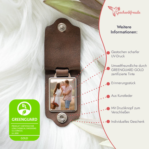 Foto Schlüsselanhänger Leder - Geschenkfreude