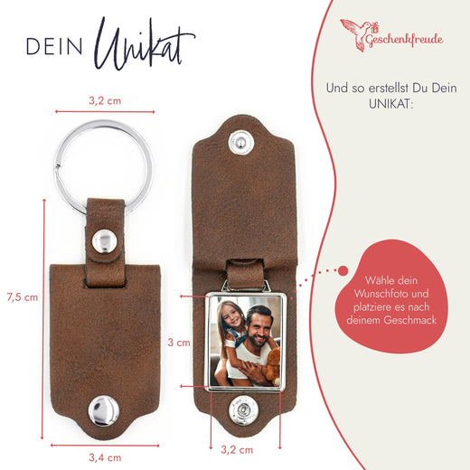 Foto Schlüsselanhänger Leder - Geschenkfreude