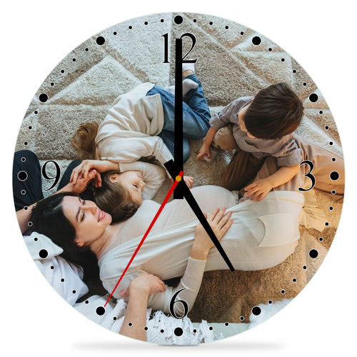 Fotouhr selbst gestalten - Personalisierte Wanduhr mit Foto - Geschenkfreude