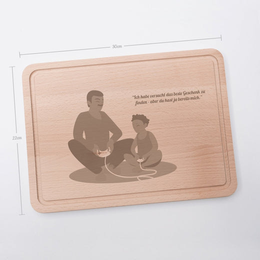 Frühstücksbrett mit Gravur | Geschenkidee Papa - Geschenkfreude