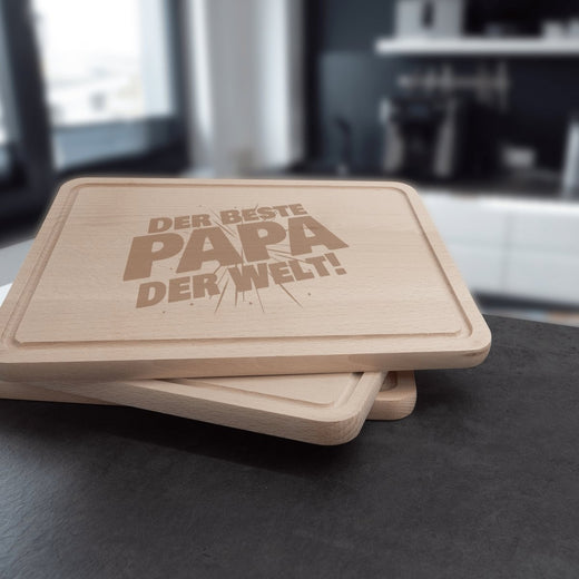 Frühstücksbrett mit Gravur | Geschenkidee Papa - Geschenkfreude