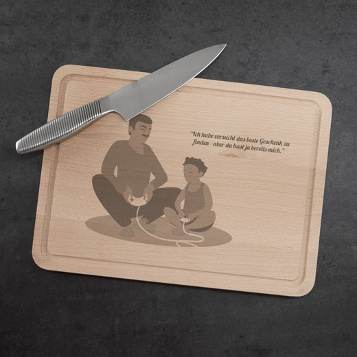 Frühstücksbrett mit Gravur | Geschenkidee Papa - Geschenkfreude