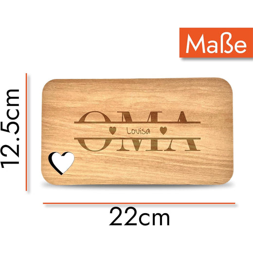 Frühstücksbrett Oma personalisiert - Geschenkfreude