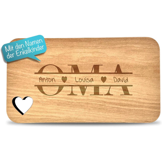 Frühstücksbrett Oma personalisiert - Geschenkfreude