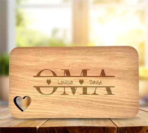 Frühstücksbrett Oma personalisiert - Geschenkfreude