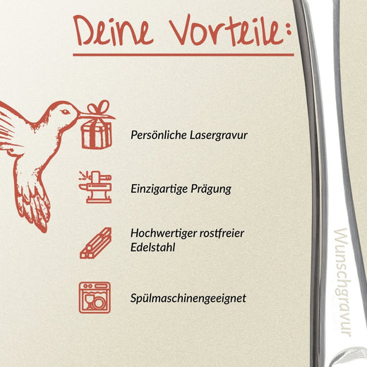 Fußballfreunde Kinderbesteck mit Gravur - Geschenkfreude