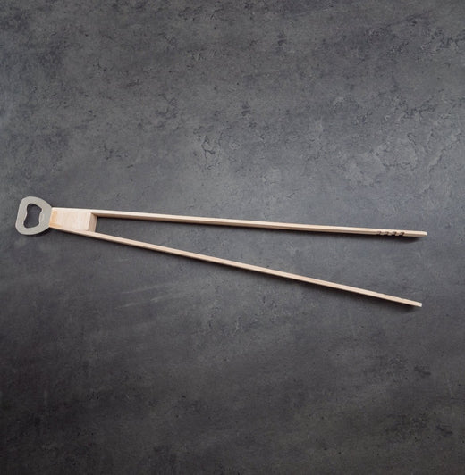 Geschenkfreude Grillzange mit Gravur aus Holz - Geschenkfreude
