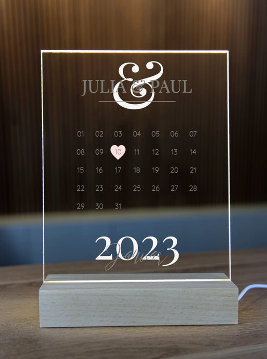 Jahrestag Kalendar auf Acrylglas Bedruckt - Geschenkfreude