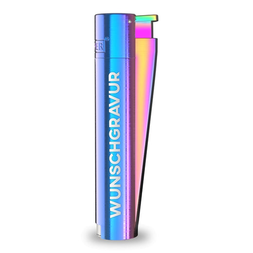 Jet Clipper Feuerzeug mit Gravur | Rainbow - Clipper