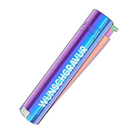 Jet Clipper Feuerzeug mit Gravur | Rainbow - Clipper