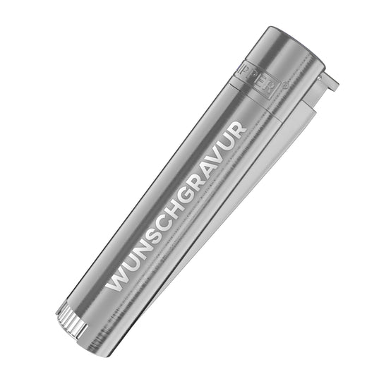 Jet Clipper Feuerzeug mit Gravur | Silber - Clipper