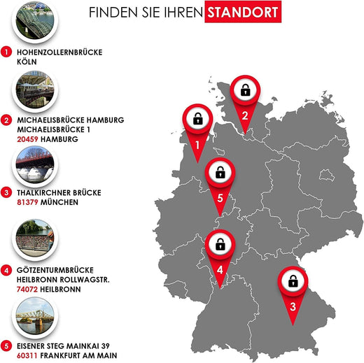 Liebesschloss mit Gravur - Kalender - Jahrestag Geschenk - Geschenkfreude