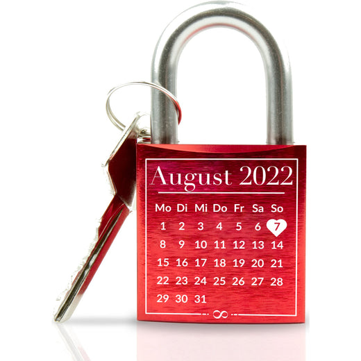 Liebesschloss mit Gravur - Kalender - Jahrestag Geschenk - Geschenkfreude