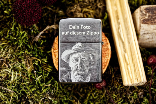 Original Zippo Feuerzeug mit Bildgravur  - Zippo