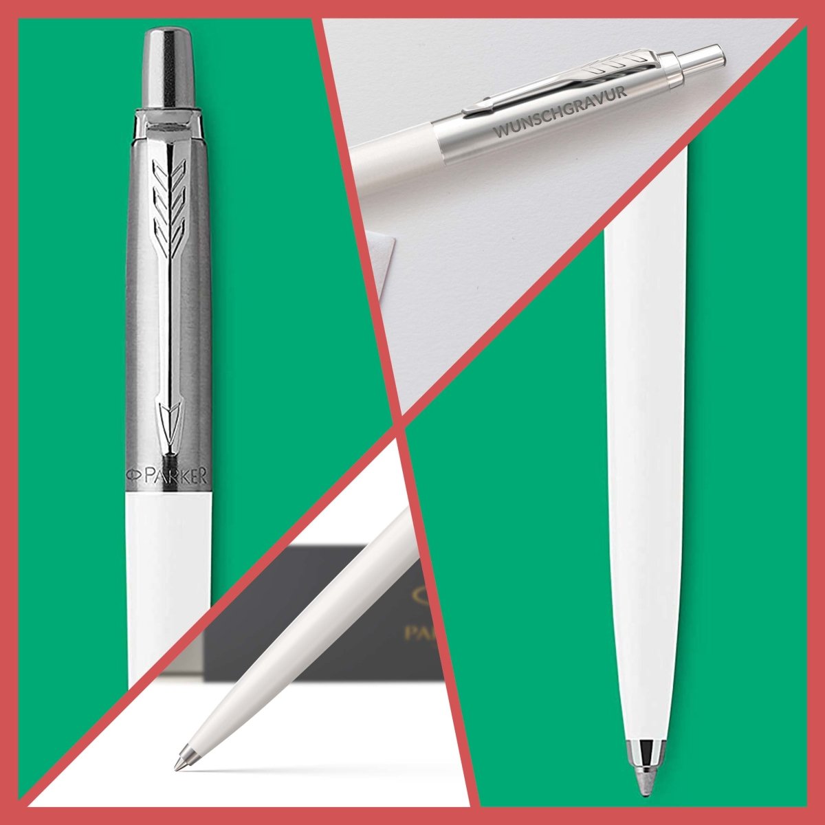 Lade das Bild in den Galerie-Viewer, Parker Jotter Kugelschreiber mit Gravur | Weiß  - Parker
