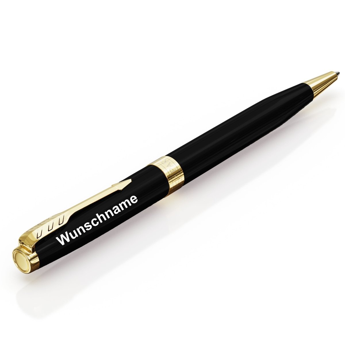 Lade das Bild in den Galerie-Viewer, Parker Sonnet Kugelschreiber mit Gravur | schwarz / gold  - Parker
