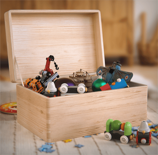 Personalisierte Erinnerungsbox Baby aus Holz - Motiv Name - Geschenkfreude