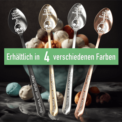 Personalisierter Eislöffel mit Namen - Löffel mit Gravur - Geschenkfreude