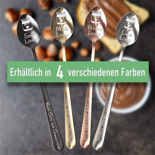 Personalisierter Löffel für Schokocreme - Löffel mit Gravur - Geschenkfreude