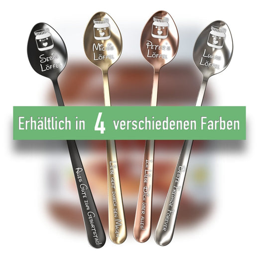Personalisierter Löffel für Schokocreme - Löffel mit Gravur - Geschenkfreude