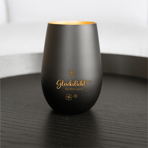 Personalisiertes Glückslicht Teelicht - Geschenkfreude