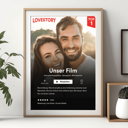 Personalisiertes Netflix-Cover-Poster: Ein unvergessliches Valentinstagsgeschenk - Geschenkfreude
