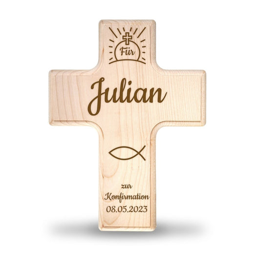 Persönliches Holzkreuz zur Konfirmation - Geschenkfreude