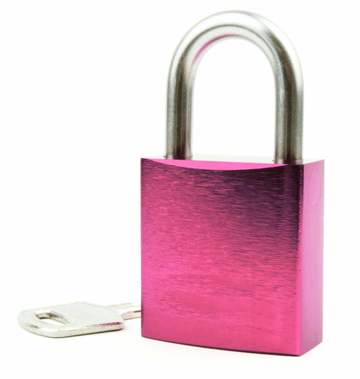 Pinkes Liebesschloss mit Gravur - Geschenkfreude