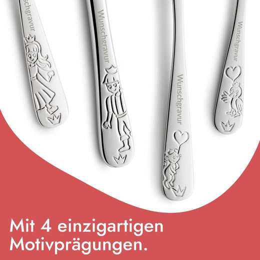 Prinzessinnen Kinderbesteck mit Gravur - Geschenkfreude