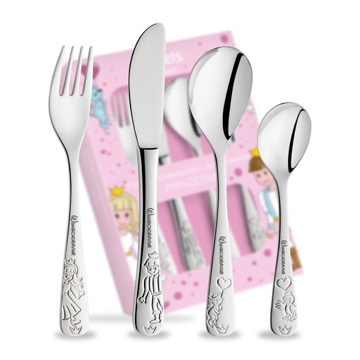 Prinzessinnen Kinderbesteck mit Gravur - Geschenkfreude