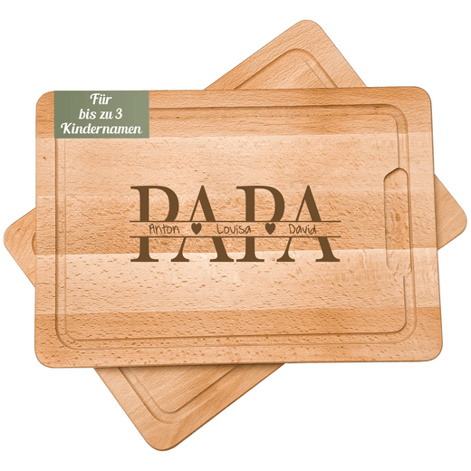 Schneidebrett mit Gravur Papa - personalisierte Geschenke für Papa - Holz - Geschenkfreude