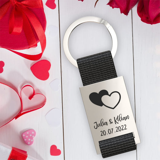Schwarzer Schlüsselanhänger für den Partner - Geschenkfreude