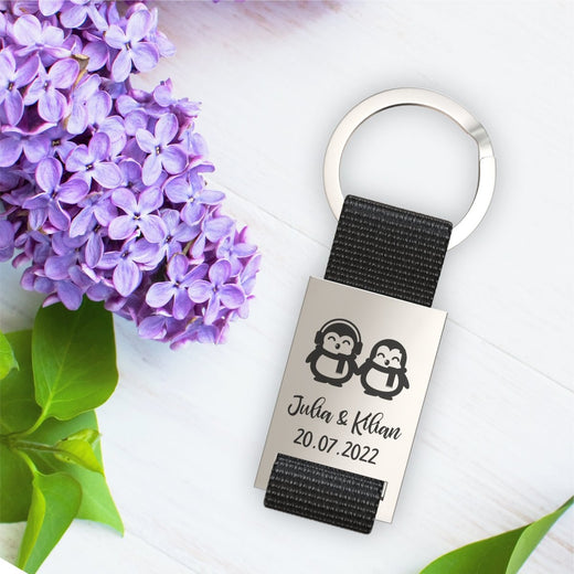 Schwarzer Schlüsselanhänger für den Partner - Geschenkfreude