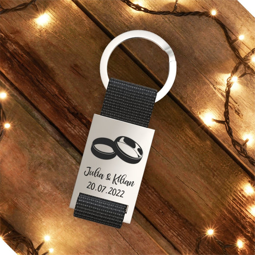 Schwarzer Schlüsselanhänger für den Partner - Geschenkfreude
