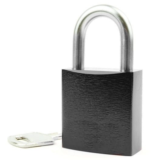 Schwarzes Liebesschloss mit Gravur - Geschenkfreude