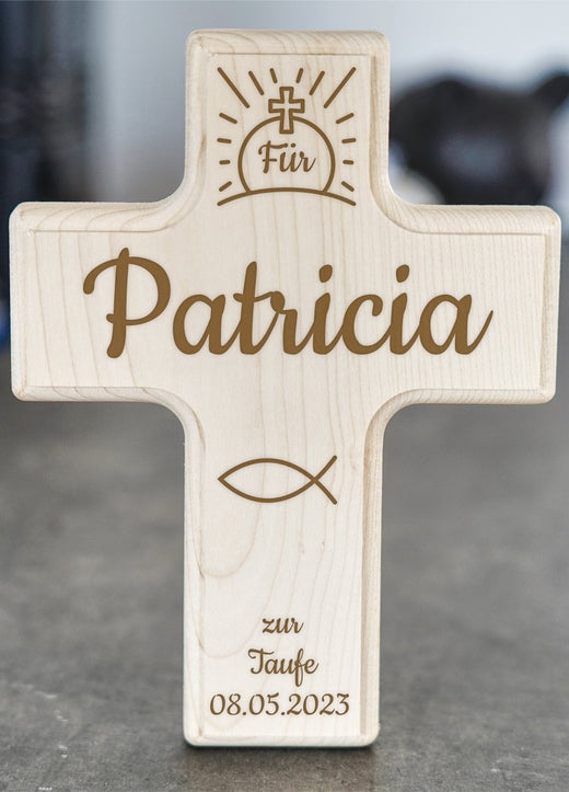 Taufkreuz Personalisiert - Kinderkreuz Taufe mit Namen - Geschenkfreude