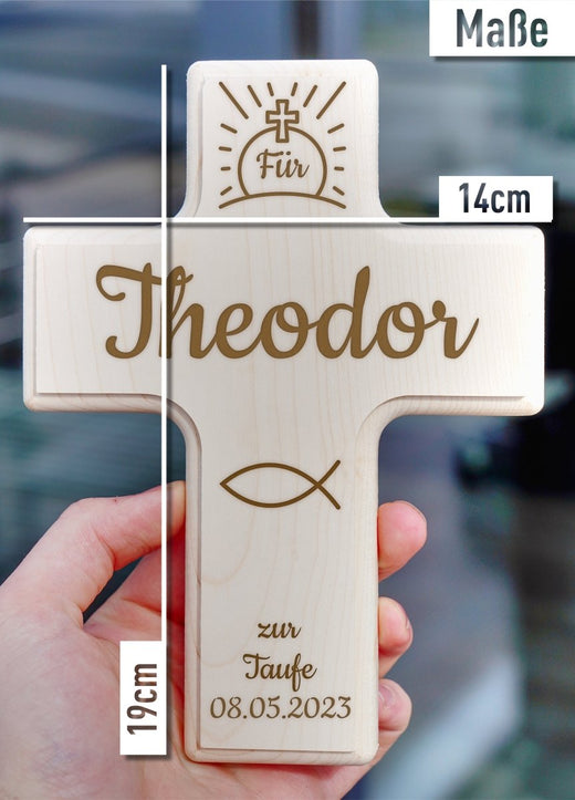 Taufkreuz Personalisiert - Kinderkreuz Taufe mit Namen - Geschenkfreude