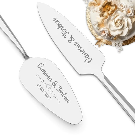 Tortenheber mit Gravur zur Hochzeit - Brautpaar - Geschenkfreude