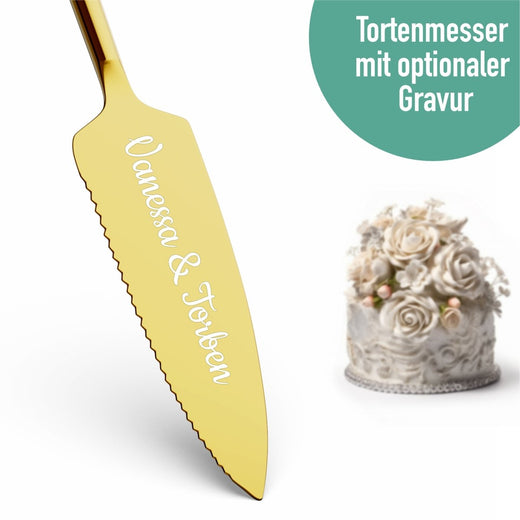 Tortenheber mit Gravur zur Hochzeit - Brautpaar - Geschenkfreude