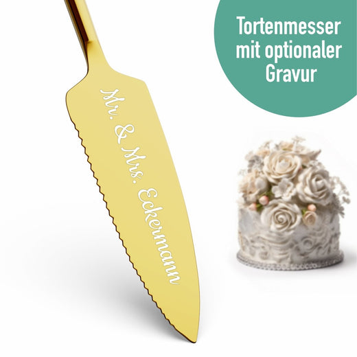 Tortenheber mit Gravur zur Hochzeit - Mr&Mrs - Geschenkfreude