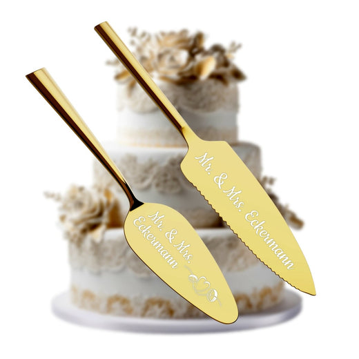 Tortenheber mit Gravur zur Hochzeit - Mr&Mrs - Geschenkfreude