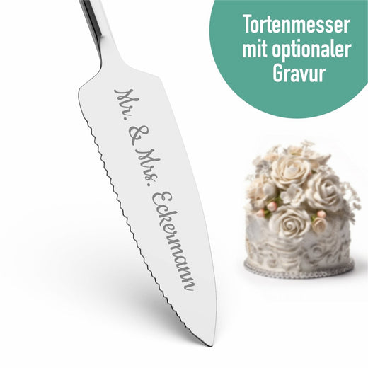 Tortenheber mit Gravur zur Hochzeit - Mr&Mrs - Geschenkfreude