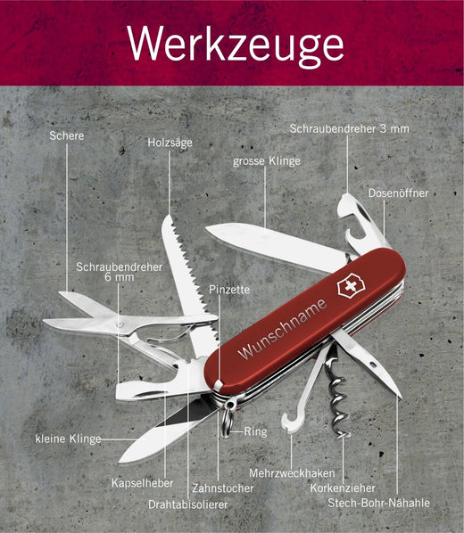 Victorinox Huntsmann Taschenmesser mit Gravur - Victorinox