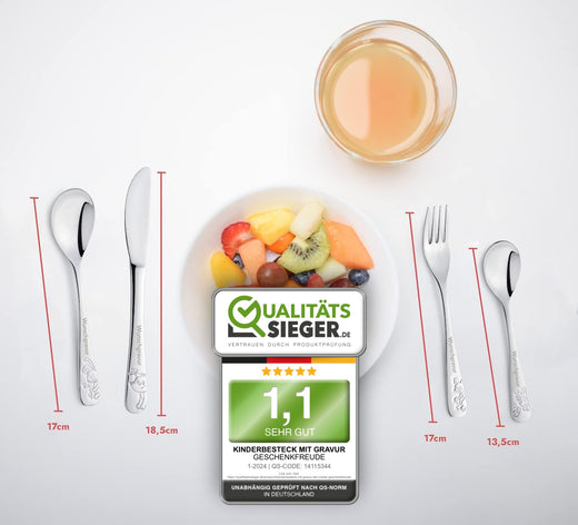 Waldfreunde Kinderbesteck mit Gravur - Geschenkfreude