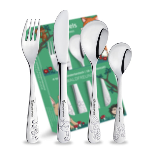 Waldfreunde Kinderbesteck mit Gravur - Geschenkfreude