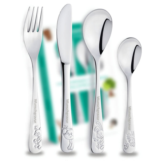 Waldfreunde Kinderbesteck mit Gravur - Geschenkfreude