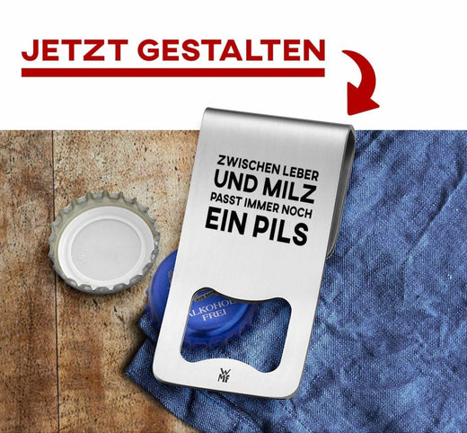 WMF Kapselheber Edelstahl mit Gravur - WMF